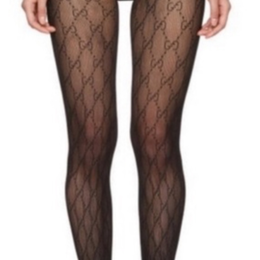 Gucci Black Interlace Tights